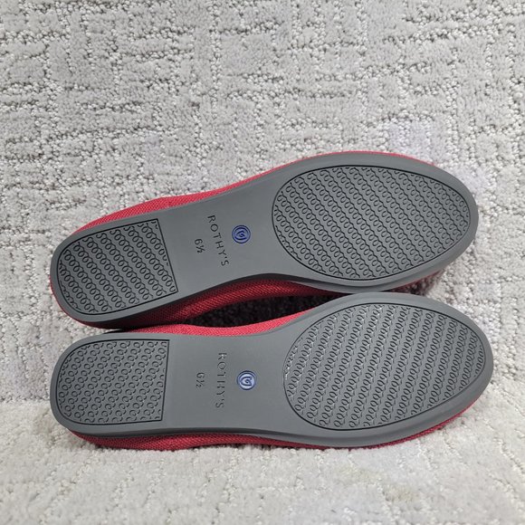 Rothy’s The Flat Scooter Red Round Toe Slip On Shoes Women's Size US 6, 6.5, 10 - Picture 6 of 9
